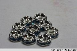 Acryl bead  Rondell 6mm aqua per 10 pieces - #12639