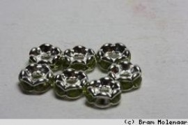 Acryl rondell 6mm groen per 10 stuks - #12637