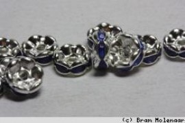 Acryl rondell 6mm lt sapphire per 10 stuks - #12635