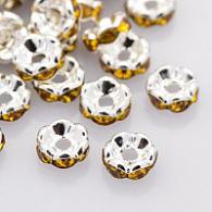 Acryl rondell 6mm topaz per 10 stuks - #12638