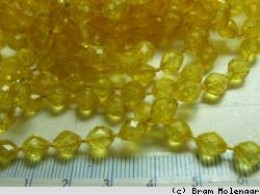 Acrylic Beads chain yellow - 2meter - #16882