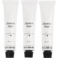 Afwerking Gouacheverf Wit 3x20ml - Polymeerklei/Boetseerklei. - #594554