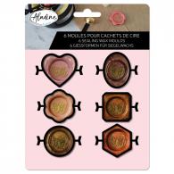 Aladine Siegelwachs-Stempel-Set, 6-teilig – Polymer Clay / Modelliermasse - #593778