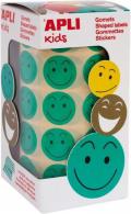 Apli Removable Stickers Smile 20 mm Green - #599490