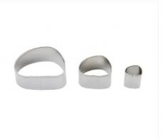 Ausstechformen, unregelmäßig oval, 3 Stück – Polymer Clay / Modelliermasse - #193296