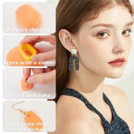 Ausstechformen-Set für Ohrringe, 18-teilig, gelb – Polymer Clay - #493051