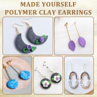 Ausstechformen-Set für Ohrringe, 18-teilig, gelb – Polymer Clay - #493051