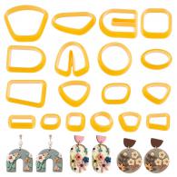 Ausstechformen-Set für Ohrringe, 18-teilig, gelb – Polymer Clay - #493051