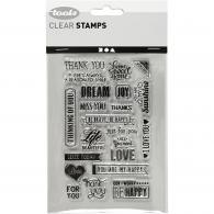 CC Clear Stamps, English words, 11x15,5 cm, 1 sheet - #590818