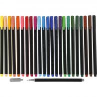 CC Colortime Fineliner Markers, assorted colours, line 0,6-0,7 mm, 24 pc/ 1 pack - #598130