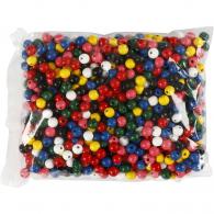 CC Holzperlen Mix 10 mm ca. 680 verschiedene Farben - #589025