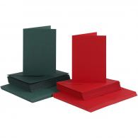 CC-Karten und Umschläge, Rot – Grün, 10,5 x 15 cm, 50 Sets - #591317