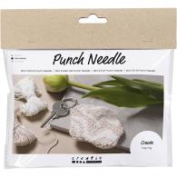 CC Mini Hobbyset Punch Needle Schlüsselanhänger Beige - #593478