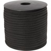 CC Polyester Cord, black, W: 5 mm, 50 m/ 1 roll - #591241