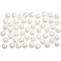 CC Wax Beads, mother-of-pearl, Dia. 5 mm, hole size 0,7 mm, 100 pc/ 1 pack - #591065