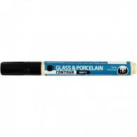 Creativ Company - CC Glas- en Porselein Contourstift Zwart - #591672