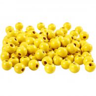 Creativ Company - CC Houten Kralen 8 mm Geel 100 stuks - #591122