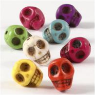 Creativ Company - CC Howlite Kralen Doodshoofden 12 mm Multi 32 stuks - #591153