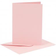 Creativ Company - CC Kaarten &amp; Enveloppen 10,5x15 cm Lichtroze 6 stuks - #591435
