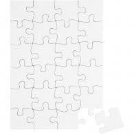 Creativ Company - CC Kartonnen Puzzel 15x21 cm Wit 16 stuks - #589441