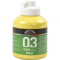 Creativ Company - CC Kids Metallic Acrylverf Geel 500 ml - #589225