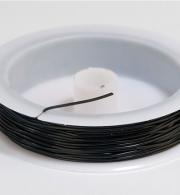 Crystaline Stretch Cord, 0.8mm, black, 8m/ spool - #565552
