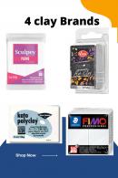 Fimo Clay TryPack 2 Weiß – Professionelle Polymerknete &amp; Modelliermasse - #392157