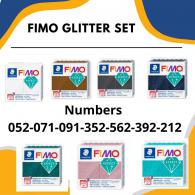 Fimo Glitzer-Knete-Set, 7-teilig – Polymerknete / Modelliermasse - #492735