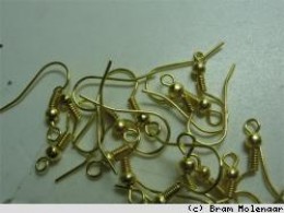 FIMO Ohrhaken in Goldfarbe – 10 Stück für Schmuck aus Polymer Clay - #219