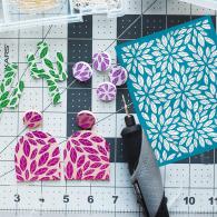 Fimo Siebdruckmuster 0027 - Polymer Clay / Modelliermasse - #492931