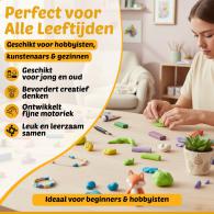 FIMO Soft Basiskleuren Set Bruin/Grijs/Huid - 6x 56g Polymeerklei - #67820