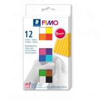 Fimo Soft Set Koffer mit 12 halben Blöcken Basic - Polymer &amp; Modelliermasse - #156148