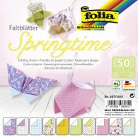 Folia Vouwblaadjes Lente Tijd - 80 gr - 50 vel - 15x15cm - #594000