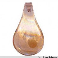 Glasanhänger Silberfolie orange (5471) - #11608