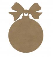 Gomille MDF Figuur 26 cm Kerstbal met Strik - #598859