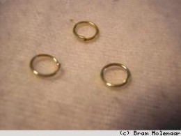 Gouden ringetjes 6mm extra sterk - 50stuks - #212