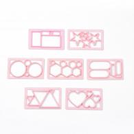 Große rosa Ohrring-Ausstechformen aus Modelliermasse - #493052