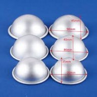 Halbrunde Metallformen 45 mm – Werkzeuge für Modelliermasse - #81765