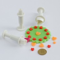 Herz-Ausstechwerkzeug, 3-teilig – Polymer Clay &amp; Modelliermasse - #76255
