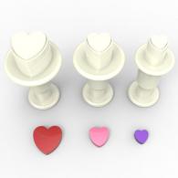 Herz-Ausstechwerkzeug, 3-teilig – Polymer Clay &amp; Modelliermasse - #76255