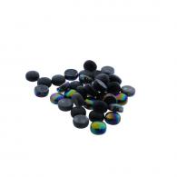 Hobbygroep - Glas Mozaïek 150 gr Rond Zwart 1,2x0,6 cm - #599190