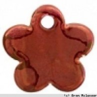 Keramik rot Blume 30mm - #7228