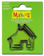 Makins Clay Keksform Haus 3-teiliges Set - Polymer Clay / Modelliermasse - #172125