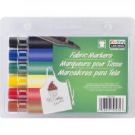 Marvy Uchida Textile Markers Brush Primary 6 Pieces - #598314