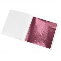 Metallblech, rosa/fuchsiafarben, 9 x 9 cm - Polymer Clay / Modelliermasse - #383323