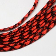 Paracord zwart/rood- 4mm - per 5 meter - #14079