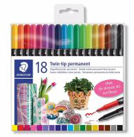 permanente stift dubbele punt - set 18 st - #470383