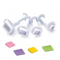 Rechteckiges Stempelwerkzeug, 4-teilig – für Polymer Clay und Modelliermasse - #311336
