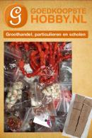Rode kralen sale -- 50 zakjes -- 75 pr. Korting - #17192