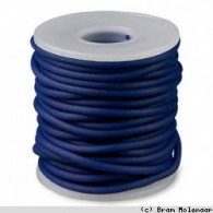 Rubberkoord 3mm dk. blauw- per meter - #16187